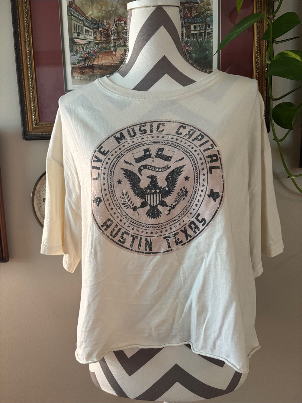 Austin Texas Graphic Short Sleeve Tee - Cream